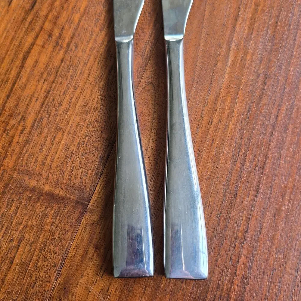 Oneida Moda Butter Knives Set of 2 Satin Stainless Steel Contemporary Modern